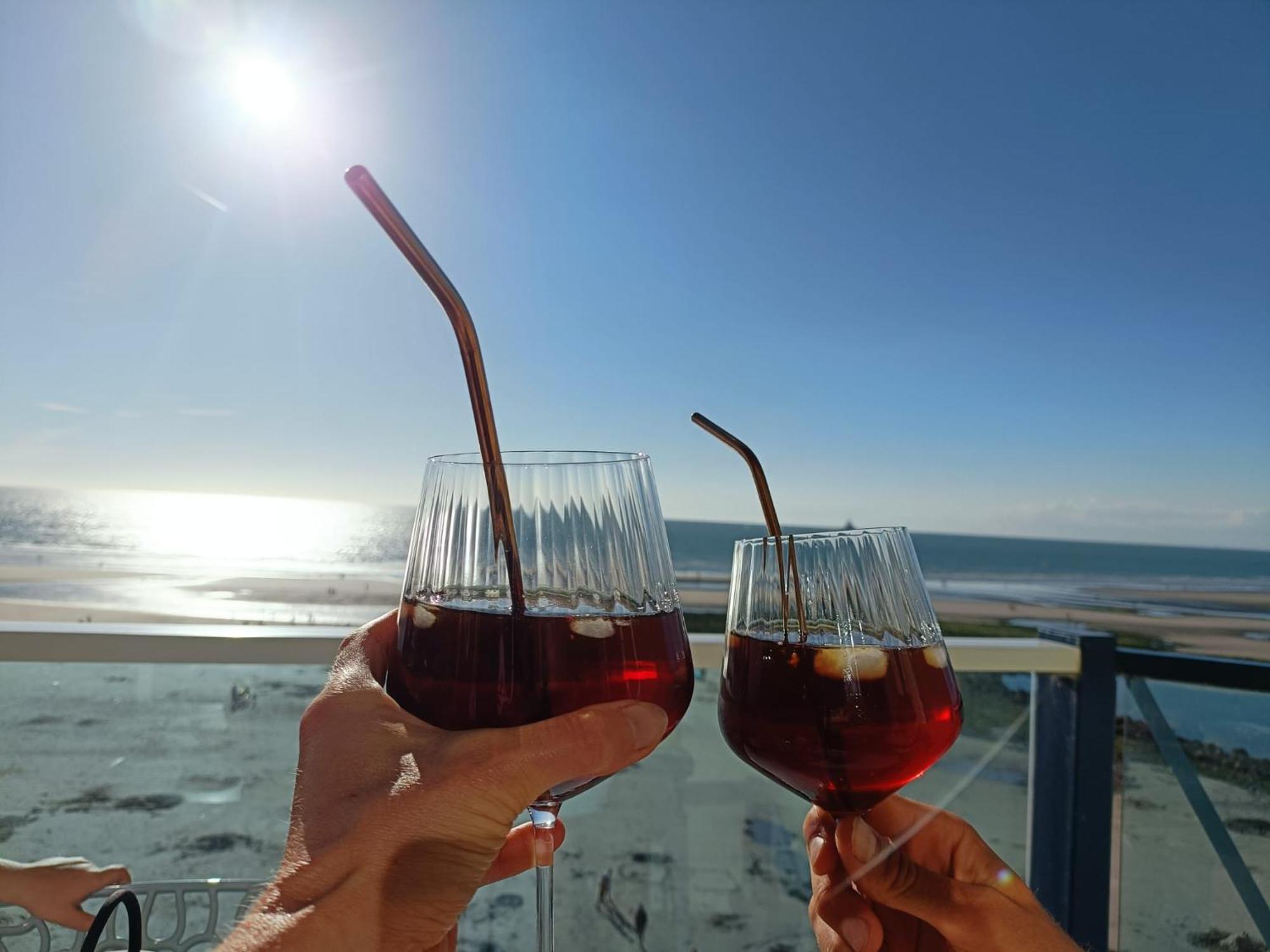 La Terrasse Du Grand Bleu A Wimereux Bagian luar foto